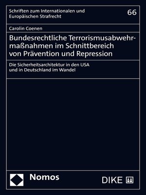 cover image of Bundesrechtliche Terrorismusabwehrmaßnahmen im Schnittbereich von Prävention und Repression